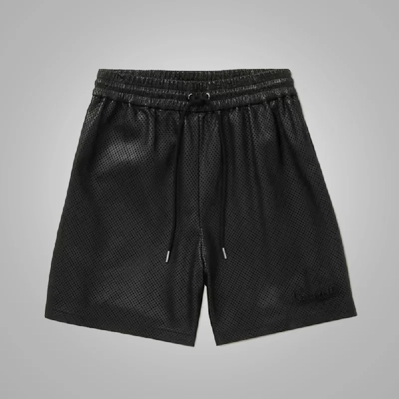 Men's moisture - wicking performance shorts for sweaty outdoor activitiesNew Black Mens Leather Shorts Men's moisture - wicking performance shorts for sweaty outdoor activitiesNew Black Mens Leather Shorts