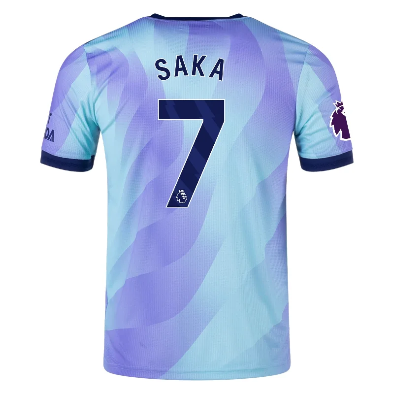 Men's Football Jerseys with Embroidered Club Badges for a Premium and Authentic Appealadidas Arsenal Authentic Bukayo Saka Third Jersey w/ EPL Patch 24/25 (Clear Aqua/Light Flash Purple) Men's Football Jerseys with Embroidered Club Badges for a Premium and Authentic Appealadidas Arsenal Authentic Bukayo Saka Third Jersey w/ EPL Patch 24/25 (Clear Aqua/Light Flash Purple)