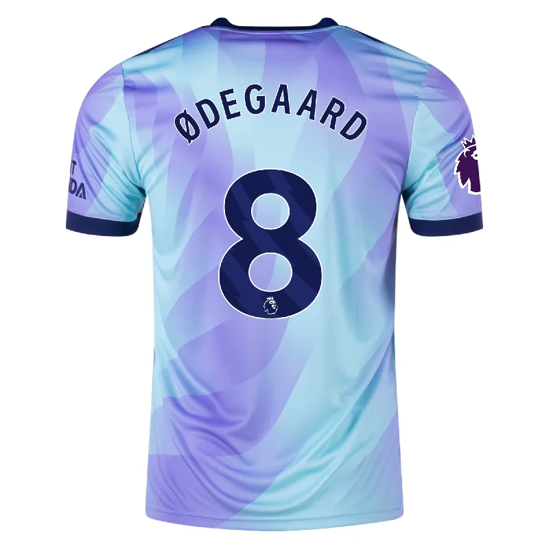 Men's Moisture - Wicking Lacrosse Jerseys with Mesh Panels for Optimal Performance on the Fieldadidas Arsenal Martin Odegaard Third Jersey w/ EPL Patch 24/25 (Clear Aqua/Light Flash Purple) Men's Moisture - Wicking Lacrosse Jerseys with Mesh Panels for Optimal Performance on the Fieldadidas Arsenal Martin Odegaard Third Jersey w/ EPL Patch 24/25 (Clear Aqua/Light Flash Purple)