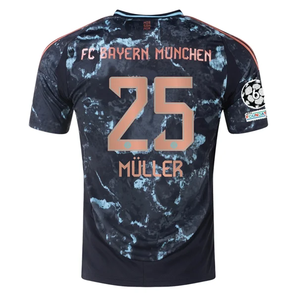 Men's Moisture - Wicking Lacrosse Jerseys with Mesh Panels for Optimal Performance on the Fieldadidas Bayern Munich Authentic Thomas Muller Away Jersey w/ Champions League Patches 24/25 (Black/Copper/Blue) Men's Moisture - Wicking Lacrosse Jerseys with Mesh Panels for Optimal Performance on the Fieldadidas Bayern Munich Authentic Thomas Muller Away Jersey w/ Champions League Patches 24/25 (Black/Copper/Blue)