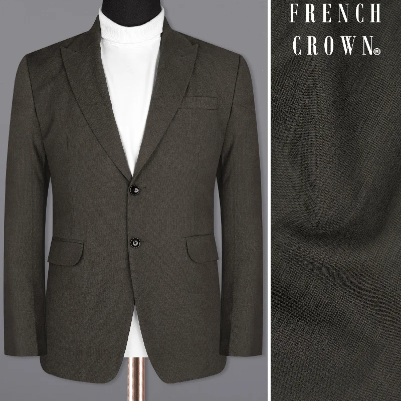 Plus Size Men's Herringbone Patterned Blazer in Grey for a Timeless and Sophisticated AppearanceArmadillo Green Solid Premium Cotton Blazer Plus Size Men's Herringbone Patterned Blazer in Grey for a Timeless and Sophisticated AppearanceArmadillo Green Solid Premium Cotton Blazer