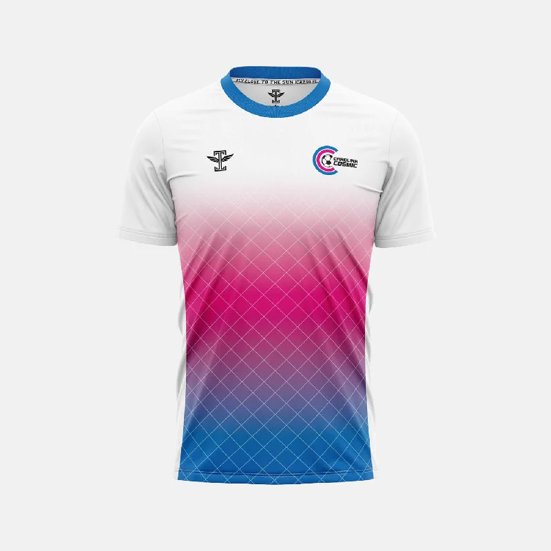 Men's Limited - Edition Cricket Jerseys Commemorating Historic Matches for Die - Hard Cricket LoversCarolina Cosmic FC White Jersey Men's Limited - Edition Cricket Jerseys Commemorating Historic Matches for Die - Hard Cricket LoversCarolina Cosmic FC White Jersey
