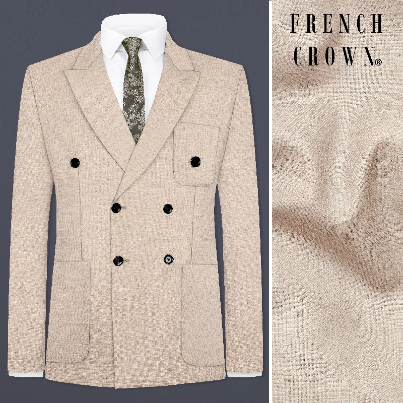 Slim Fit Men's Navy Blue Wool Blazer for a Classic and Professional LookCashmere Beige Premium Linen Double Breasted Sports Blazer Slim Fit Men's Navy Blue Wool Blazer for a Classic and Professional LookCashmere Beige Premium Linen Double Breasted Sports Blazer