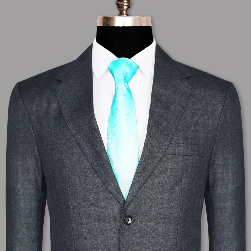 Men's Patterned Checkered Cotton Blazer in Multicolor for a Stylish and Trendy AppearanceCharcoal with Subtle sky Windowpane Wool Blend Blazer Men's Patterned Checkered Cotton Blazer in Multicolor for a Stylish and Trendy AppearanceCharcoal with Subtle sky Windowpane Wool Blend Blazer