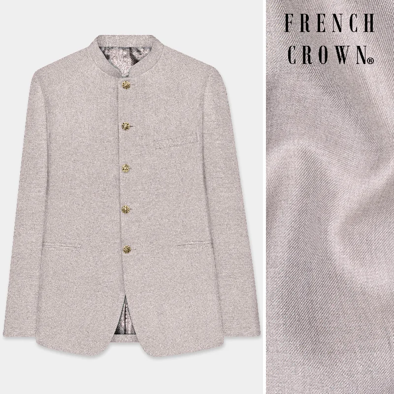 Men's Stretch - Fabric Blazer in Black for a Comfortable and Flexible Everyday WearClamshell Cream Wool Rich Bandhgala Blazer Men's Stretch - Fabric Blazer in Black for a Comfortable and Flexible Everyday WearClamshell Cream Wool Rich Bandhgala Blazer