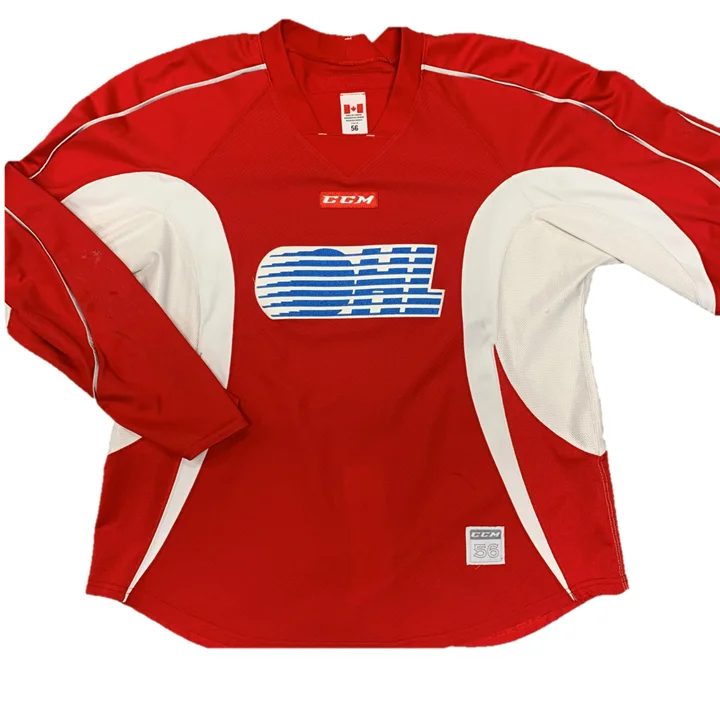 Men's Throwback Rugby Jerseys of Historic Matches and Teams for Rugby History BuffsOHL - Used CCM Practice Jersey (Red) Men's Throwback Rugby Jerseys of Historic Matches and Teams for Rugby History BuffsOHL - Used CCM Practice Jersey (Red)
