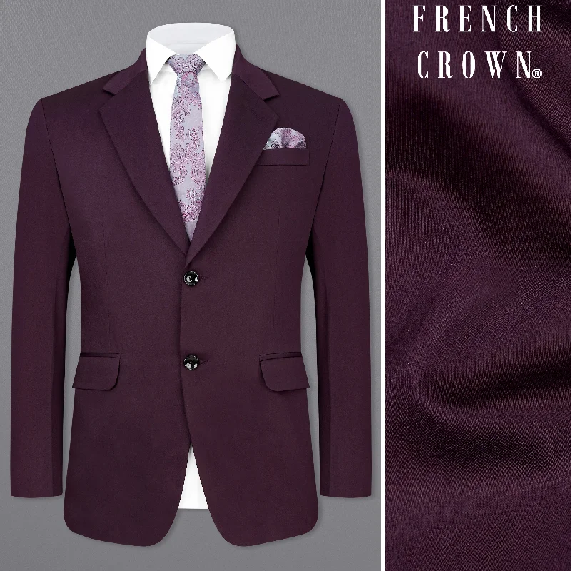 Men's Double - Breasted Velvet Blazer in Burgundy for a Sophisticated Evening OutfitEclipse Maroon Premium Cotton Single Breasted Blazer Men's Double - Breasted Velvet Blazer in Burgundy for a Sophisticated Evening OutfitEclipse Maroon Premium Cotton Single Breasted Blazer