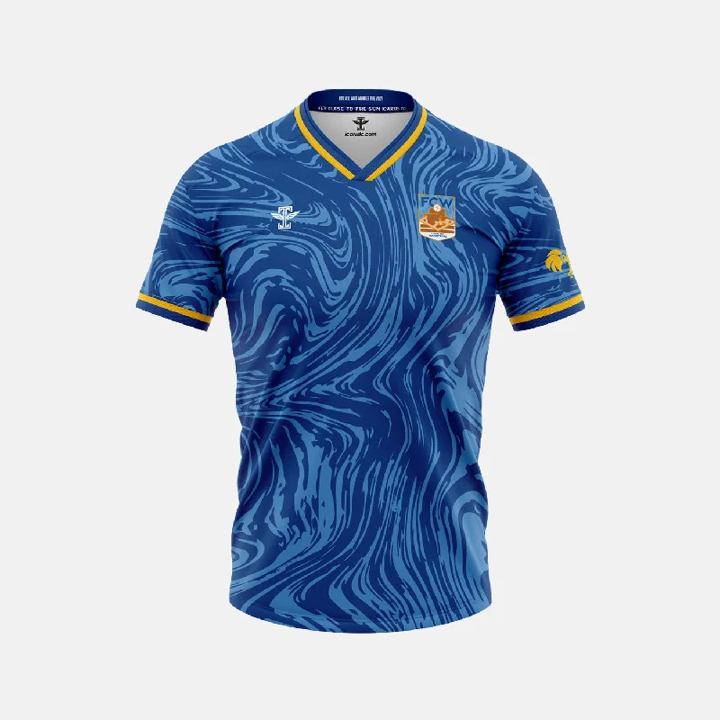 Men's Moisture - Wicking Golf Jerseys with UV Protection for Comfortable Rounds on the CourseFederal City Wanderers Blue Jersey Men's Moisture - Wicking Golf Jerseys with UV Protection for Comfortable Rounds on the CourseFederal City Wanderers Blue Jersey