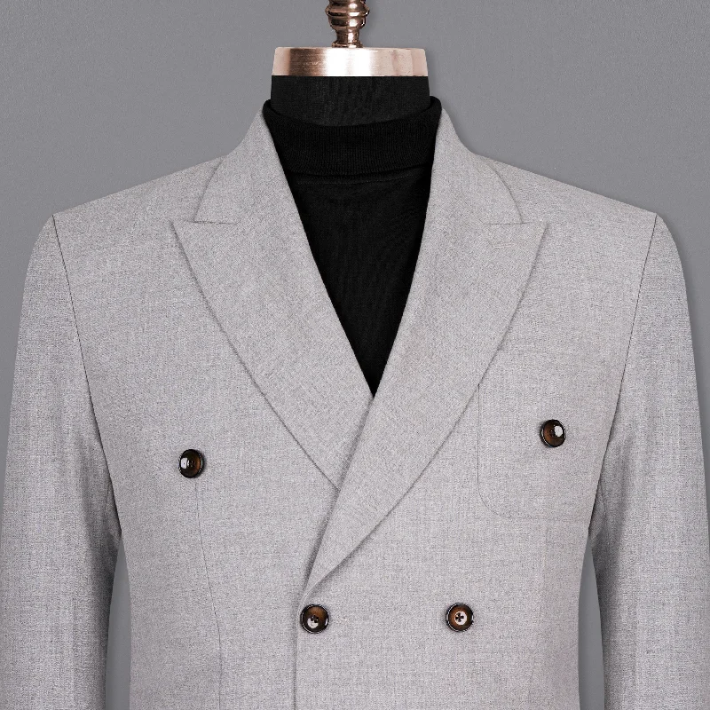 Slim Fit Men's Navy Blue Wool Blazer for a Classic and Professional LookFrench Gray Double-Breasted Wool Rich Sport Blazer Slim Fit Men's Navy Blue Wool Blazer for a Classic and Professional LookFrench Gray Double-Breasted Wool Rich Sport Blazer