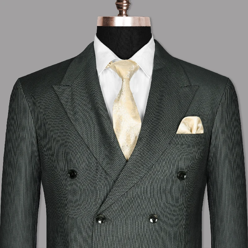 Men's Double - Breasted Velvet Blazer in Burgundy for a Sophisticated Evening OutfitGordons Gray Pinstriped Double Breasted Blazer Men's Double - Breasted Velvet Blazer in Burgundy for a Sophisticated Evening OutfitGordons Gray Pinstriped Double Breasted Blazer