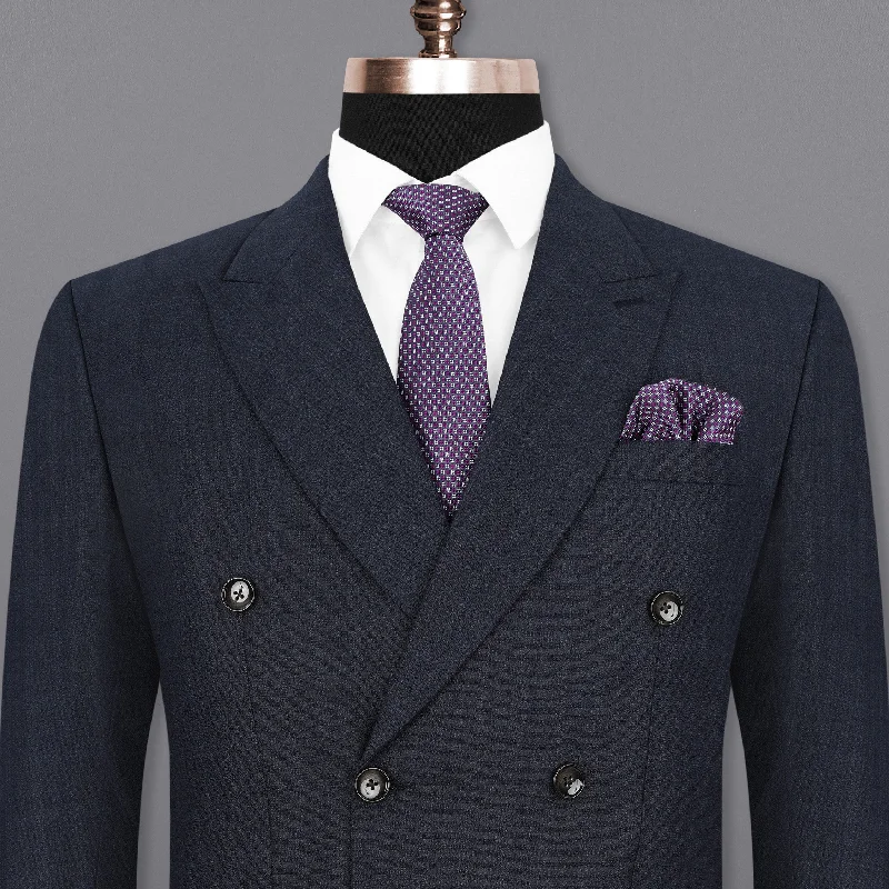 Tall Men's Black Leather Blazer with Zipper Details for a Modern and Edgy LookGunmetal Blue Subtle Plaid Double Breasted Blazer Tall Men's Black Leather Blazer with Zipper Details for a Modern and Edgy LookGunmetal Blue Subtle Plaid Double Breasted Blazer