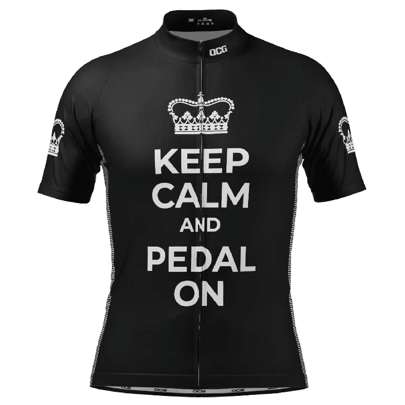 Men's Moisture - Wicking Golf Jerseys with UV Protection for Comfortable Rounds on the CourseMen's Keep Calm and Pedal On Short Sleeve Cycling Jersey Men's Moisture - Wicking Golf Jerseys with UV Protection for Comfortable Rounds on the CourseMen's Keep Calm and Pedal On Short Sleeve Cycling Jersey