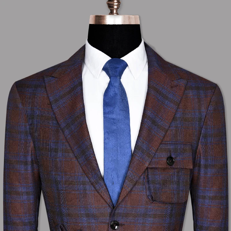 Plus Size Men's Paisley Print Silk Blazer in Royal Blue for a Statement - Making Party OutfitMaroon with Royal Blue Plaid Striped Wool Tweed Blazer Plus Size Men's Paisley Print Silk Blazer in Royal Blue for a Statement - Making Party OutfitMaroon with Royal Blue Plaid Striped Wool Tweed Blazer