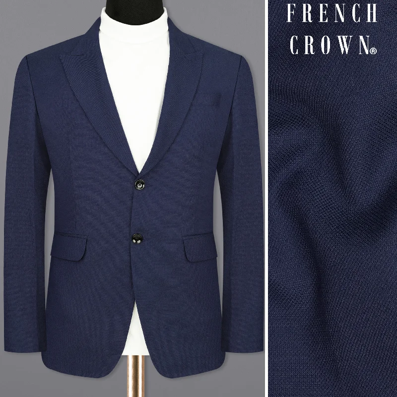 Tall Men's Black Leather Blazer with Zipper Details for a Modern and Edgy LookMartinique Blue Single Breasted Blazer Tall Men's Black Leather Blazer with Zipper Details for a Modern and Edgy LookMartinique Blue Single Breasted Blazer