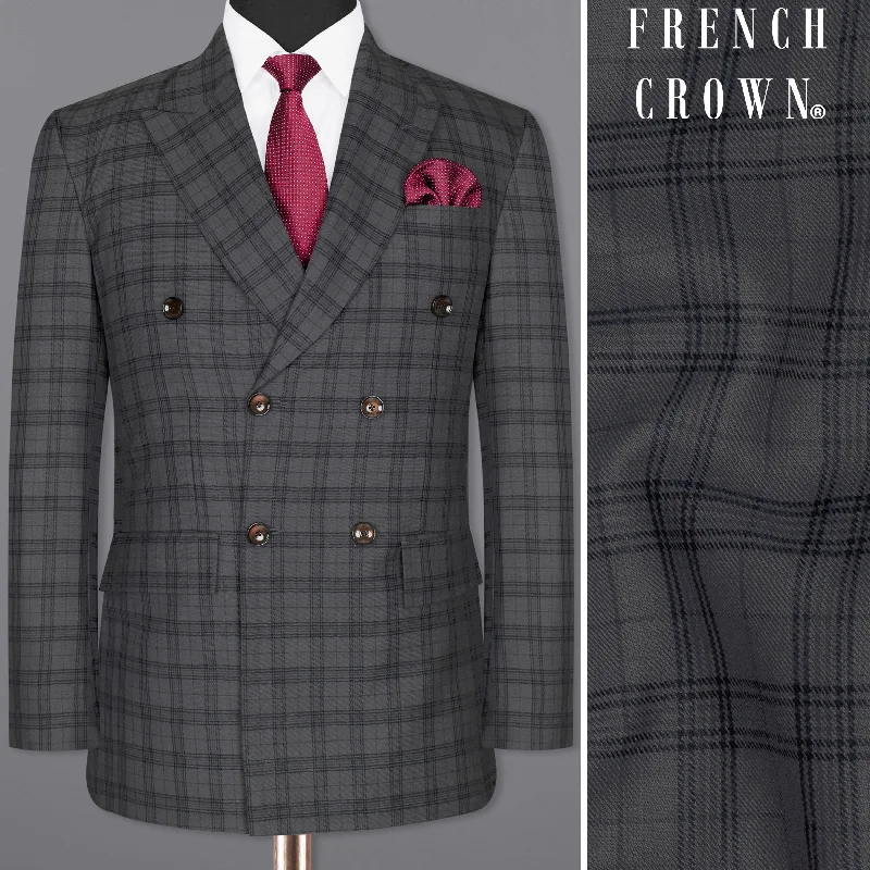 Men's Lightweight Linen - Blend Blazer in Beige for a Casual and Comfortable Summer EnsembleMasala Grey Plaid Double Breasted Wool Rich Blazer Men's Lightweight Linen - Blend Blazer in Beige for a Casual and Comfortable Summer EnsembleMasala Grey Plaid Double Breasted Wool Rich Blazer