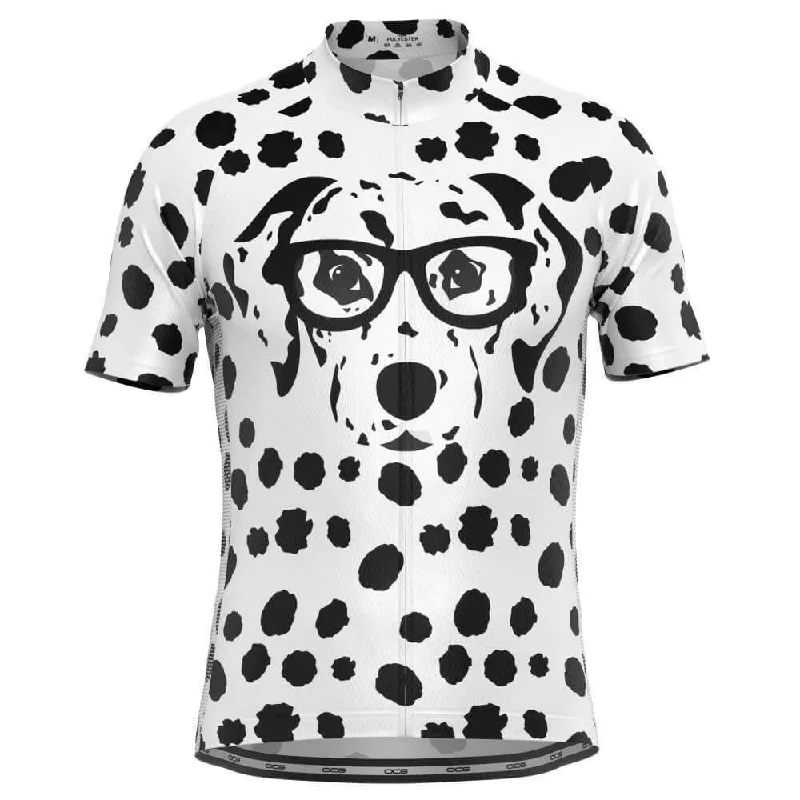 Men's Cycling Jerseys with Reflective Stripes for Safe and Stylish Rides at NightMen's Dalmatian Dog Short Sleeve Cycling Jersey Men's Cycling Jerseys with Reflective Stripes for Safe and Stylish Rides at NightMen's Dalmatian Dog Short Sleeve Cycling Jersey