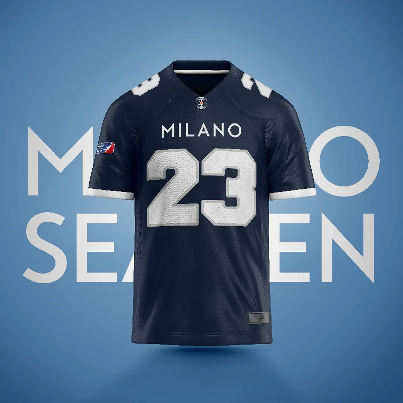 Men's Moisture - Wicking Lacrosse Jerseys with Mesh Panels for Optimal Performance on the FieldMilano Seamen Authentic Game Jersey Men's Moisture - Wicking Lacrosse Jerseys with Mesh Panels for Optimal Performance on the FieldMilano Seamen Authentic Game Jersey