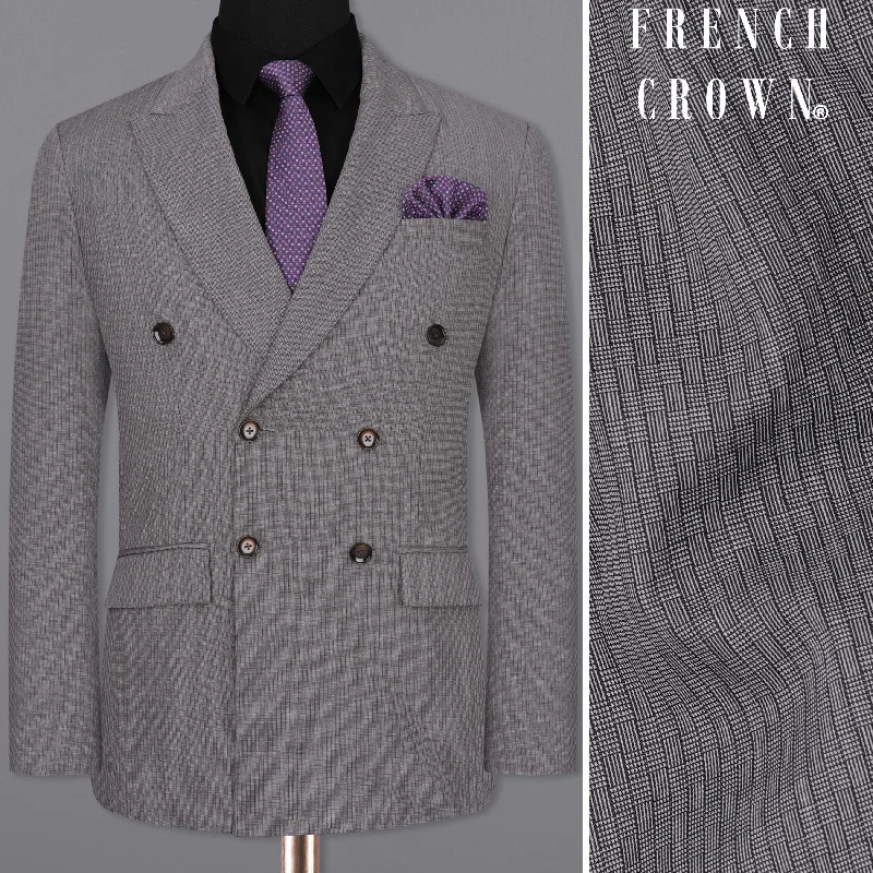 Men's Single - Breasted Cashmere Blazer in Camel for a Luxurious and Elegant Winter LookMobster Gray Double Breasted Blazer