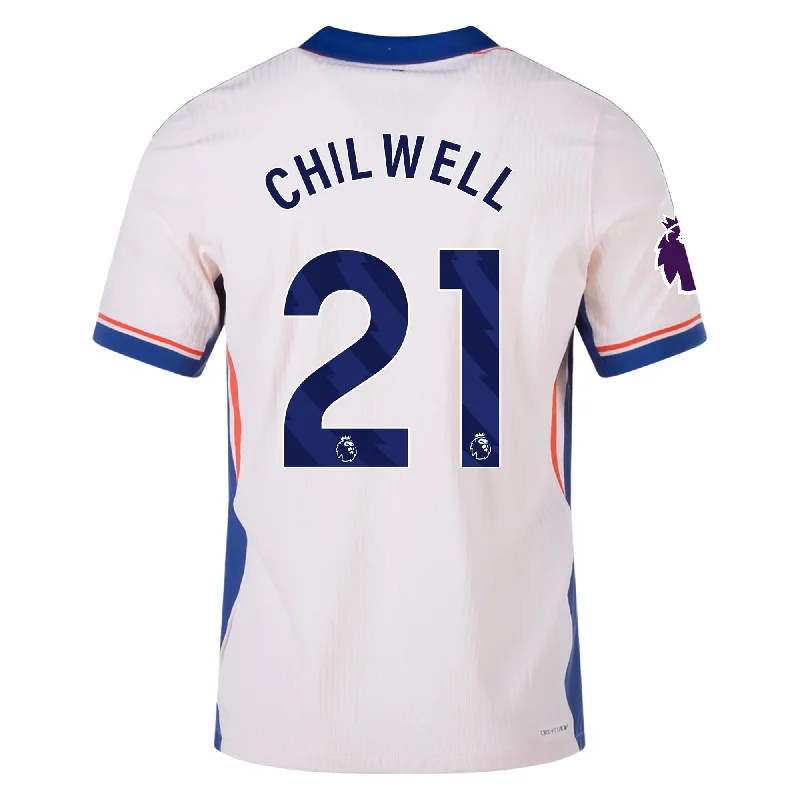 Men's Moisture - Wicking Lacrosse Jerseys with Mesh Panels for Optimal Performance on the FieldNike Chelsea Authentic Ben Chilwell Away Jersey w/ EPL Patch 24/25 (Guava Ice/Rush Blue) Men's Moisture - Wicking Lacrosse Jerseys with Mesh Panels for Optimal Performance on the FieldNike Chelsea Authentic Ben Chilwell Away Jersey w/ EPL Patch 24/25 (Guava Ice/Rush Blue)