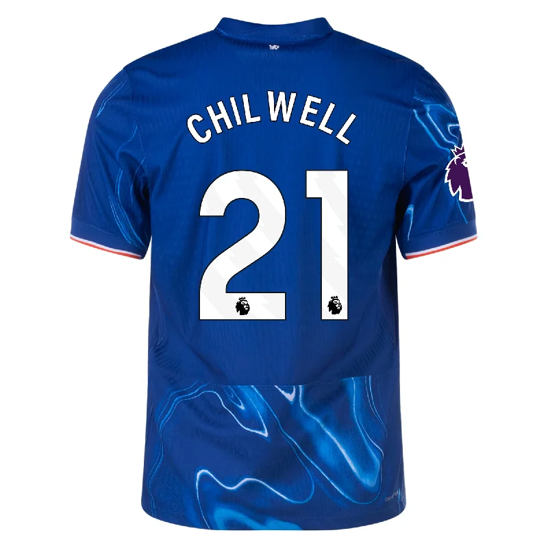 Men's Moisture - Wicking Golf Jerseys with UV Protection for Comfortable Rounds on the CourseNike Chelsea Authentic Ben Chilwell Home Jersey w/ EPL Patch 24/25 (Rush Blue/Team Orange) Men's Moisture - Wicking Golf Jerseys with UV Protection for Comfortable Rounds on the CourseNike Chelsea Authentic Ben Chilwell Home Jersey w/ EPL Patch 24/25 (Rush Blue/Team Orange)
