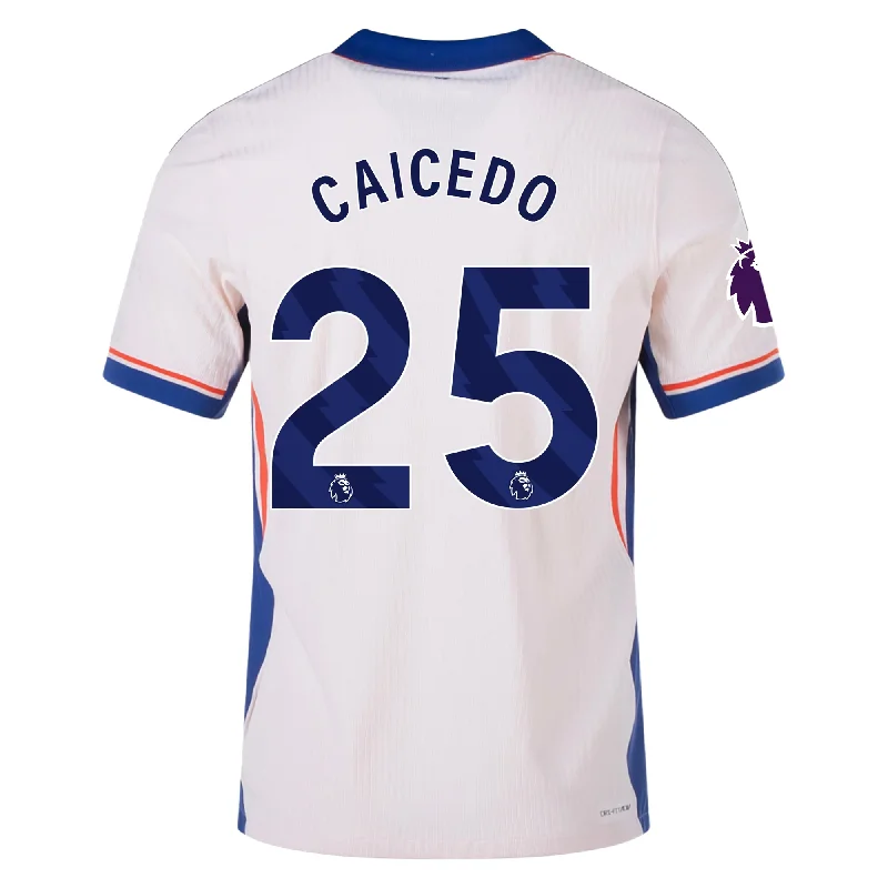 Men's Limited - Release American Football Jerseys of Rookie Stars for Early Adopters and FansNike Chelsea Authentic Moises Caicedo Away Jersey w/ EPL Patch 24/25 (Guava Ice/Rush Blue) Men's Limited - Release American Football Jerseys of Rookie Stars for Early Adopters and FansNike Chelsea Authentic Moises Caicedo Away Jersey w/ EPL Patch 24/25 (Guava Ice/Rush Blue)