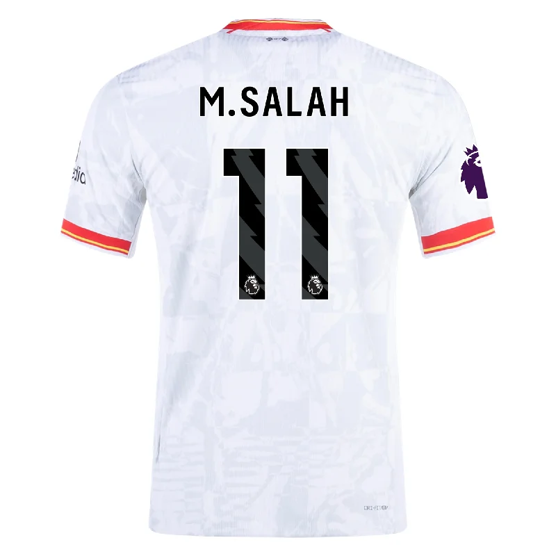 Men's Retro Hockey Jerseys with Classic Stripes and Logos for a Nostalgic Hockey AestheticNike Liverpool Authentic Mohamed Salah Third Jersey w/ EPL Patch 24/25 (White/Pure Platinum)