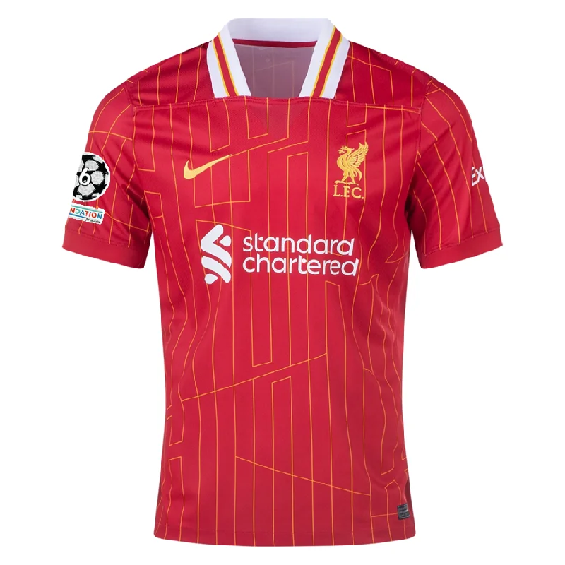 Men's Moisture - Wicking Golf Jerseys with UV Protection for Comfortable Rounds on the CourseNike Liverpool Home Jersey w/ Champions League Patches 24/25 (Gym Red/Chrome Yellow) Men's Moisture - Wicking Golf Jerseys with UV Protection for Comfortable Rounds on the CourseNike Liverpool Home Jersey w/ Champions League Patches 24/25 (Gym Red/Chrome Yellow)
