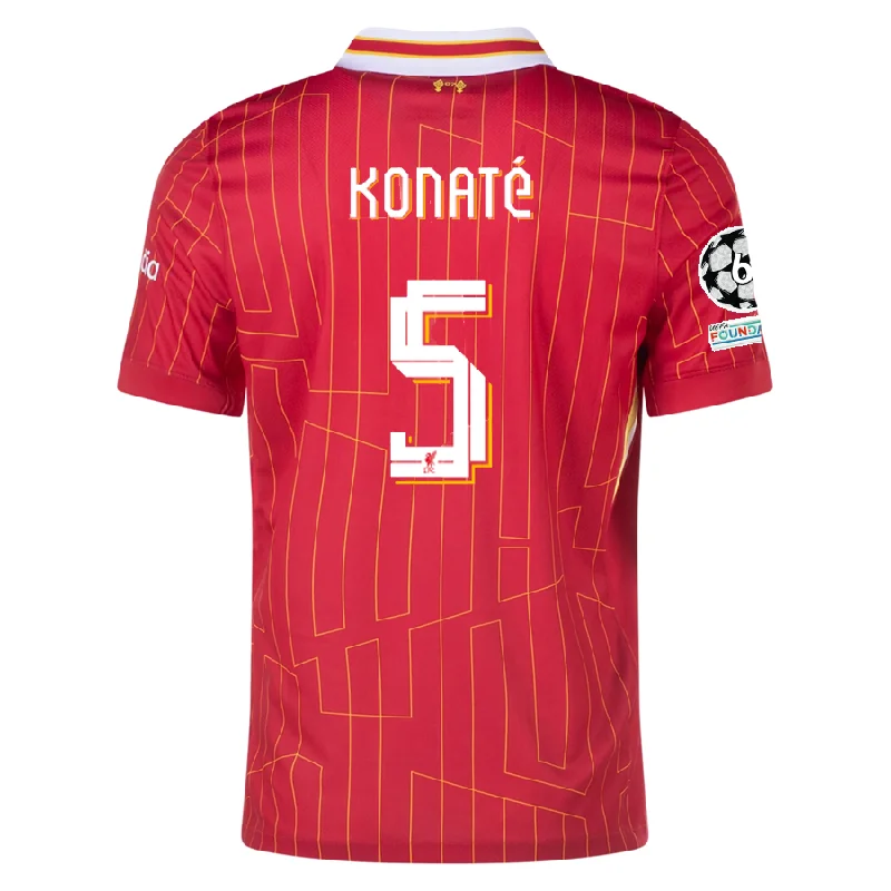 Men's Authentic Soccer Jerseys of National Teams for International Football EventsNike Liverpool Ibrahima Konaté Home Jersey w/ Champions League Patches 24/25 (Gym Red/Chrome Yellow) Men's Authentic Soccer Jerseys of National Teams for International Football EventsNike Liverpool Ibrahima Konaté Home Jersey w/ Champions League Patches 24/25 (Gym Red/Chrome Yellow)