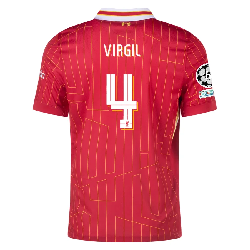 Men's Basketball Jerseys with Signature Player Logos for a Fan - Favorite LookNike Liverpool Virgil Van Dijk Home Jersey w/ Champions League Patches 24/25 (Gym Red/Chrome Yellow) Men's Basketball Jerseys with Signature Player Logos for a Fan - Favorite LookNike Liverpool Virgil Van Dijk Home Jersey w/ Champions League Patches 24/25 (Gym Red/Chrome Yellow)