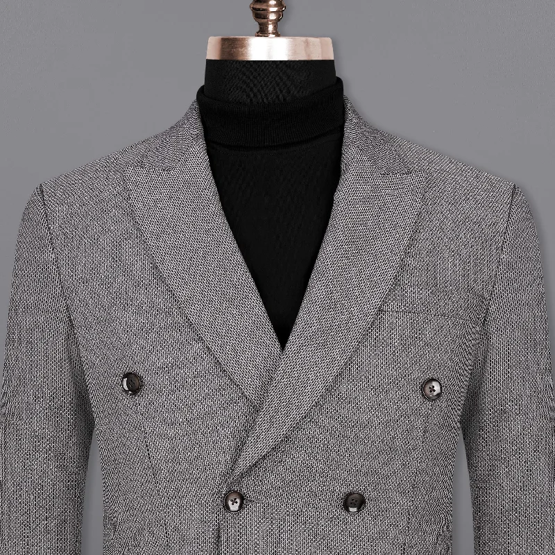 Plus Size Men's Floral Print Blazer in Pink and Purple for a Bold and Fashion - Forward StatementPale Slate Gray and Black Premium Cotton Double Breasted Blazer Plus Size Men's Floral Print Blazer in Pink and Purple for a Bold and Fashion - Forward StatementPale Slate Gray and Black Premium Cotton Double Breasted Blazer