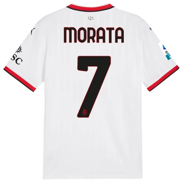Men's Football Jerseys with Embroidered Club Badges for a Premium and Authentic AppealPuma AC Milan Alvaro Morata Away Jersey w/ Serie A Patch 24/25 (Puma White) Men's Football Jerseys with Embroidered Club Badges for a Premium and Authentic AppealPuma AC Milan Alvaro Morata Away Jersey w/ Serie A Patch 24/25 (Puma White)