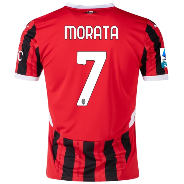 Men's Throwback Rugby Jerseys of Historic Matches and Teams for Rugby History BuffsPuma AC Milan Alvaro Morata Home Jersey w/ Serie A Patch 24/25 (Puma Red/Puma Black) Men's Throwback Rugby Jerseys of Historic Matches and Teams for Rugby History BuffsPuma AC Milan Alvaro Morata Home Jersey w/ Serie A Patch 24/25 (Puma Red/Puma Black)