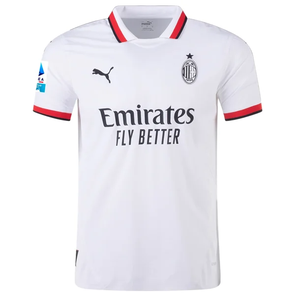 Men's Breathable Polyester Running Jerseys in Bright Neon Colors for High - Visibility WorkoutsPuma AC Milan Authentic Away Jersey w/ Series A Patch 24/25 (Puma White) Men's Breathable Polyester Running Jerseys in Bright Neon Colors for High - Visibility WorkoutsPuma AC Milan Authentic Away Jersey w/ Series A Patch 24/25 (Puma White)