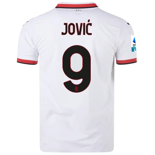 Men's Retro Soccer Jerseys of Famous Clubs from the 90s for Nostalgic Football EnthusiastsPuma AC Milan Authentic Luka Jović Away Jersey w/ Series A Patch 24/25 (Puma White) Men's Retro Soccer Jerseys of Famous Clubs from the 90s for Nostalgic Football EnthusiastsPuma AC Milan Authentic Luka Jović Away Jersey w/ Series A Patch 24/25 (Puma White)