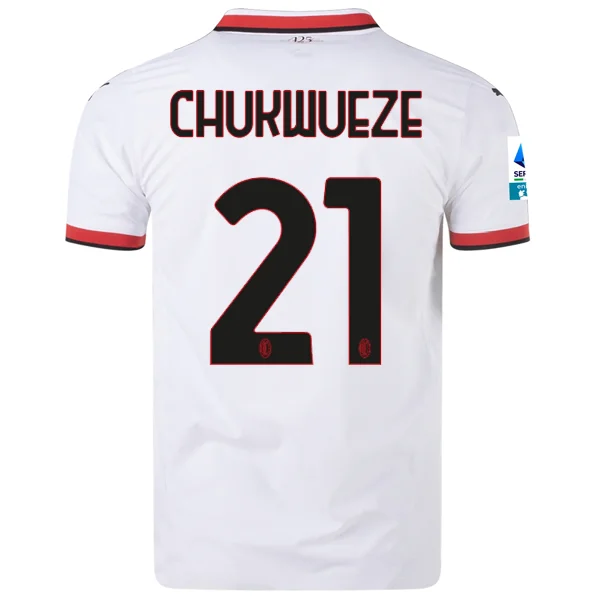 Men's Custom - Printed Baseball Jerseys with Player Names and Numbers for Personalized StylePuma AC Milan Authentic Samuel Chukwueze Away Jersey w/ Series A Patch 24/25 (Puma White) Men's Custom - Printed Baseball Jerseys with Player Names and Numbers for Personalized StylePuma AC Milan Authentic Samuel Chukwueze Away Jersey w/ Series A Patch 24/25 (Puma White)