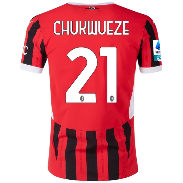 Men's Custom - Printed Baseball Jerseys with Player Names and Numbers for Personalized StylePuma AC Milan Authentic Samuel Chukwueze Home Jersey w/ Serie A Patch 24/25 (Puma Red/Puma Black) Men's Custom - Printed Baseball Jerseys with Player Names and Numbers for Personalized StylePuma AC Milan Authentic Samuel Chukwueze Home Jersey w/ Serie A Patch 24/25 (Puma Red/Puma Black)