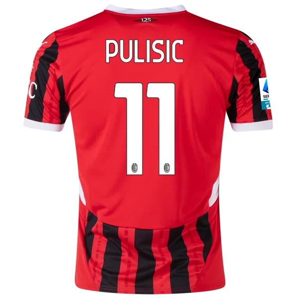 Men's Limited - Release American Football Jerseys of Rookie Stars for Early Adopters and FansPuma AC Milan Christian Pulisic Home Jersey w/ Serie A Patch 24/25 (Puma Red/Puma Black) Men's Limited - Release American Football Jerseys of Rookie Stars for Early Adopters and FansPuma AC Milan Christian Pulisic Home Jersey w/ Serie A Patch 24/25 (Puma Red/Puma Black)