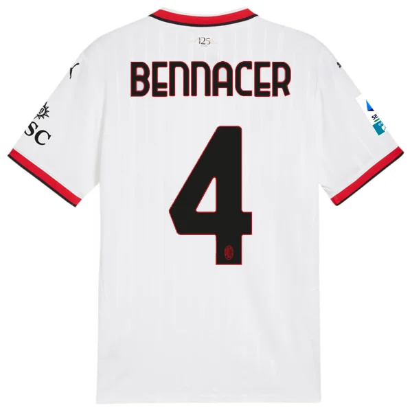 Men's Football Jerseys with Embroidered Club Badges for a Premium and Authentic AppealPuma AC Milan Ismaël Bennacer Away Jersey w/ Serie A Patch 24/25 (Puma White) Men's Football Jerseys with Embroidered Club Badges for a Premium and Authentic AppealPuma AC Milan Ismaël Bennacer Away Jersey w/ Serie A Patch 24/25 (Puma White)