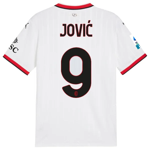 Men's Custom - Printed Baseball Jerseys with Player Names and Numbers for Personalized StylePuma AC Milan Luka Jović Away Jersey w/ Serie A Patch 24/25 (Puma White) Men's Custom - Printed Baseball Jerseys with Player Names and Numbers for Personalized StylePuma AC Milan Luka Jović Away Jersey w/ Serie A Patch 24/25 (Puma White)