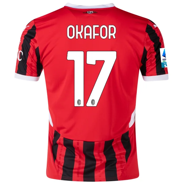 Men's Replica Hockey Jerseys of Star Players for Devoted Ice Hockey SupportersPuma AC Milan Noah Okafor Home Jersey w/ Serie A Patch 24/25 (Puma Red/Puma Black) Men's Replica Hockey Jerseys of Star Players for Devoted Ice Hockey SupportersPuma AC Milan Noah Okafor Home Jersey w/ Serie A Patch 24/25 (Puma Red/Puma Black)