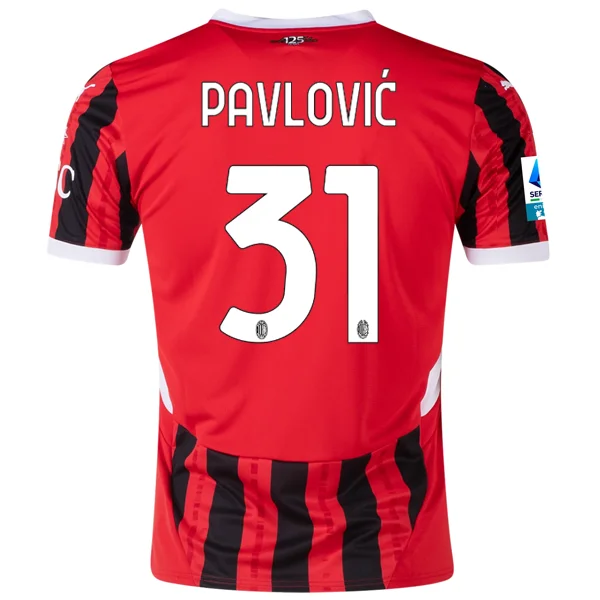 Men's Throwback Rugby Jerseys of Historic Matches and Teams for Rugby History BuffsPuma AC Milan Strahinja Pavlović Home Jersey w/ Serie A Patch 24/25 (Puma Red/Puma Black) Men's Throwback Rugby Jerseys of Historic Matches and Teams for Rugby History BuffsPuma AC Milan Strahinja Pavlović Home Jersey w/ Serie A Patch 24/25 (Puma Red/Puma Black)