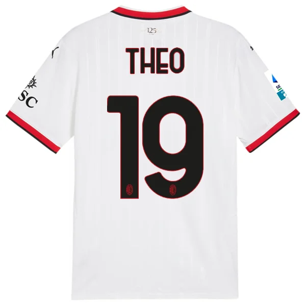 Men's Authentic Soccer Jerseys of National Teams for International Football EventsPuma AC Milan Theo Hernandez Away Jersey w/ Serie A Patch 24/25 (Puma White) Men's Authentic Soccer Jerseys of National Teams for International Football EventsPuma AC Milan Theo Hernandez Away Jersey w/ Serie A Patch 24/25 (Puma White)
