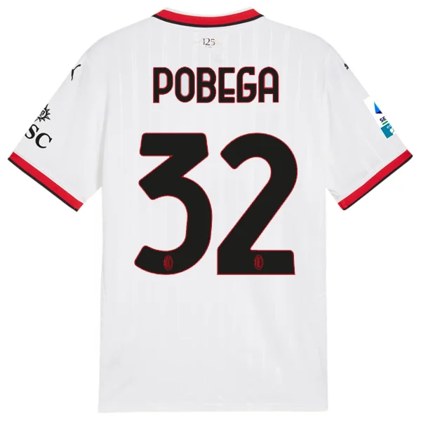 Men's Retro Soccer Jerseys of Famous Clubs from the 90s for Nostalgic Football EnthusiastsPuma AC Milan Tommaso Pobega Away Jersey w/ Serie A Patch 24/25 (Puma White) Men's Retro Soccer Jerseys of Famous Clubs from the 90s for Nostalgic Football EnthusiastsPuma AC Milan Tommaso Pobega Away Jersey w/ Serie A Patch 24/25 (Puma White)