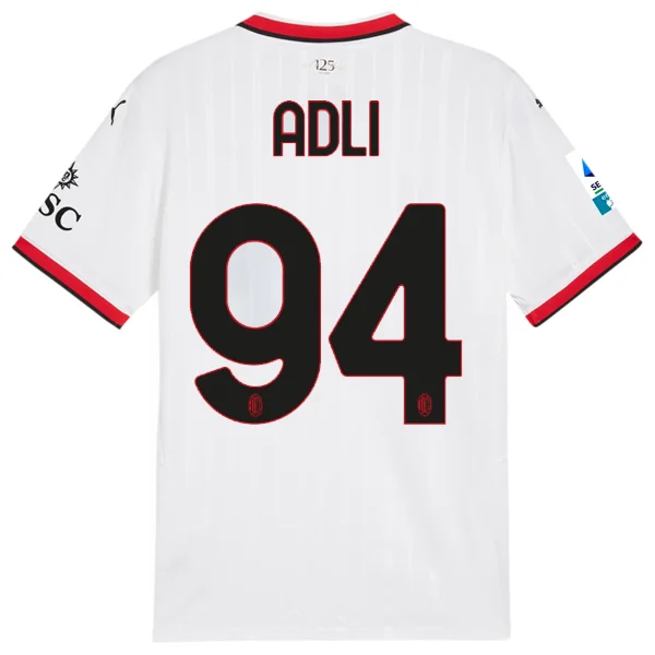 Men's Authentic Soccer Jerseys of National Teams for International Football EventsPuma AC Milan Yacine Adli Away Jersey w/ Serie A Patch 24/25 (Puma White) Men's Authentic Soccer Jerseys of National Teams for International Football EventsPuma AC Milan Yacine Adli Away Jersey w/ Serie A Patch 24/25 (Puma White)
