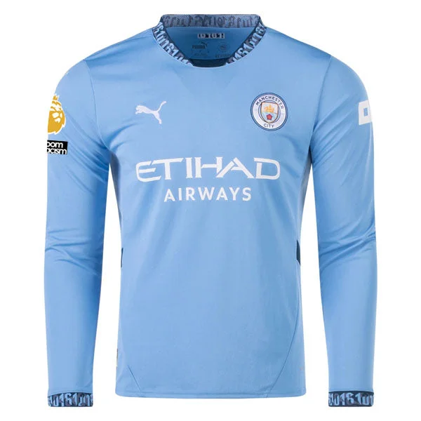 Men's Retro Soccer Jerseys of Famous Clubs from the 90s for Nostalgic Football EnthusiastsPuma Manchester City Home Long Sleeve Jersey w/ EPL + No Room For Racism Patch 24/25 (Team Light/Marine Blue) Men's Retro Soccer Jerseys of Famous Clubs from the 90s for Nostalgic Football EnthusiastsPuma Manchester City Home Long Sleeve Jersey w/ EPL + No Room For Racism Patch 24/25 (Team Light/Marine Blue)