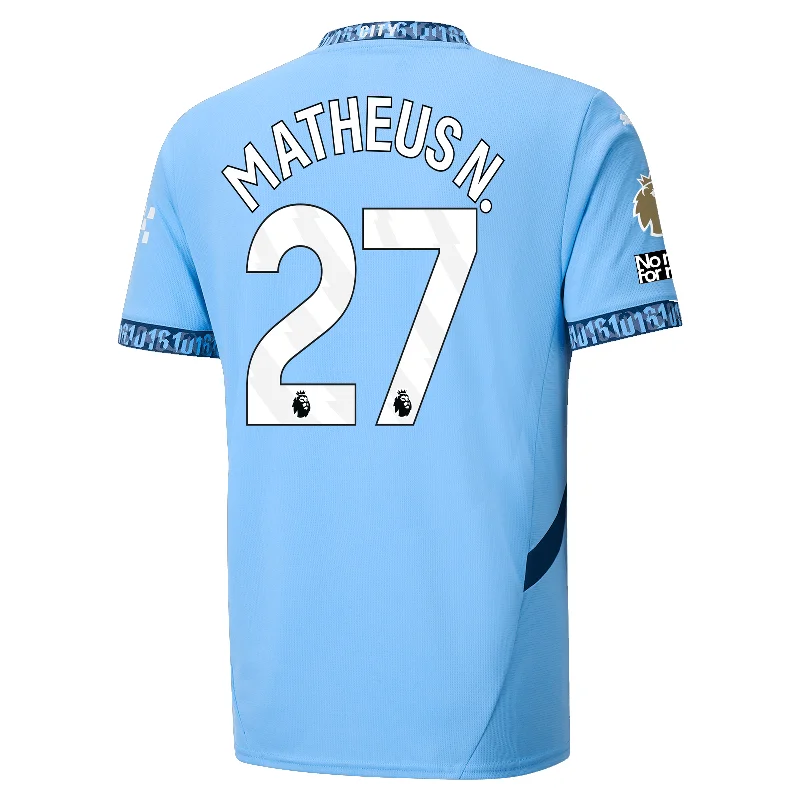 Men's Custom - Printed Baseball Jerseys with Player Names and Numbers for Personalized StylePuma Manchester City Matheus Nunes Authentic Home Jersey w/ EPL + No Room For Racism Patch 24/25 (Team Light Blue/Marine Blue) Men's Custom - Printed Baseball Jerseys with Player Names and Numbers for Personalized StylePuma Manchester City Matheus Nunes Authentic Home Jersey w/ EPL + No Room For Racism Patch 24/25 (Team Light Blue/Marine Blue)