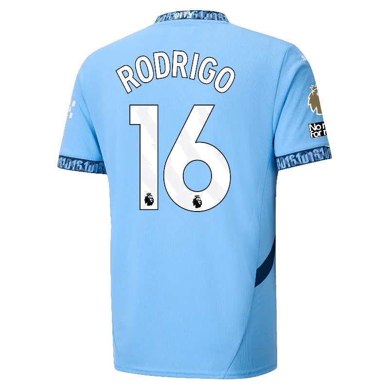 Men's Breathable Polyester Running Jerseys in Bright Neon Colors for High - Visibility WorkoutsPuma Manchester City Rodrigo Authentic Home Jersey w/ EPL + No Room For Racism Patch 24/25 (Team Light Blue/Marine Blue) Men's Breathable Polyester Running Jerseys in Bright Neon Colors for High - Visibility WorkoutsPuma Manchester City Rodrigo Authentic Home Jersey w/ EPL + No Room For Racism Patch 24/25 (Team Light Blue/Marine Blue)