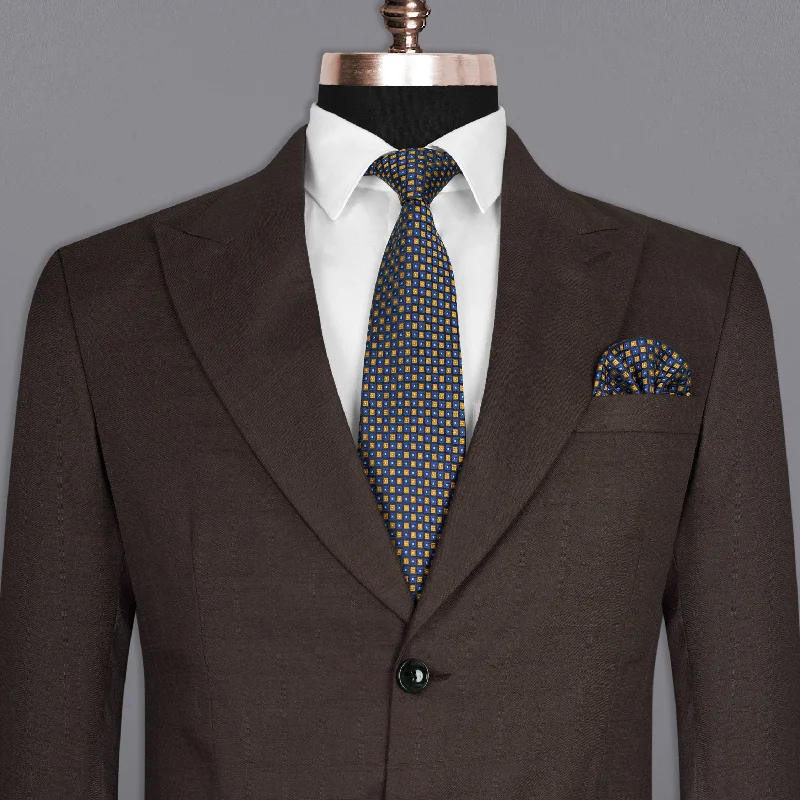 Men's Slim Fit Denim Blazer in Blue for a Casual and Trendy Streetwear LookRebel Brown Subtle windowpane Wool Rich Blazer Men's Slim Fit Denim Blazer in Blue for a Casual and Trendy Streetwear LookRebel Brown Subtle windowpane Wool Rich Blazer