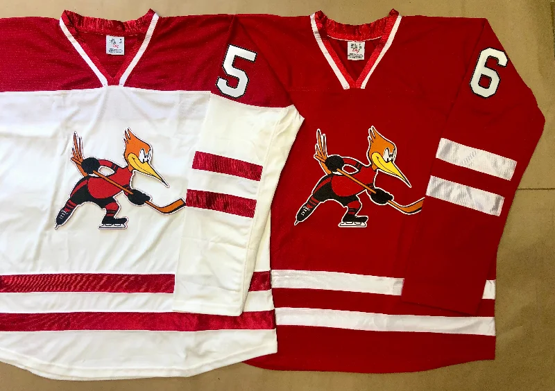 Men's Basketball Jerseys in Sleeveless Design for Enhanced Mobility on the CourtRed and White Hockey Jerseys with the Roadrunners Twill Logo