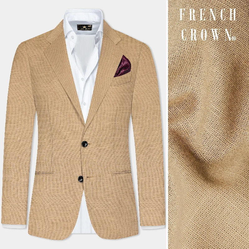 Men's Military - Inspired Khaki Blazer with Epaulettes for a Dapper and Stylish OutfitSandrift Cream Luxurious Linen Blazer Men's Military - Inspired Khaki Blazer with Epaulettes for a Dapper and Stylish OutfitSandrift Cream Luxurious Linen Blazer